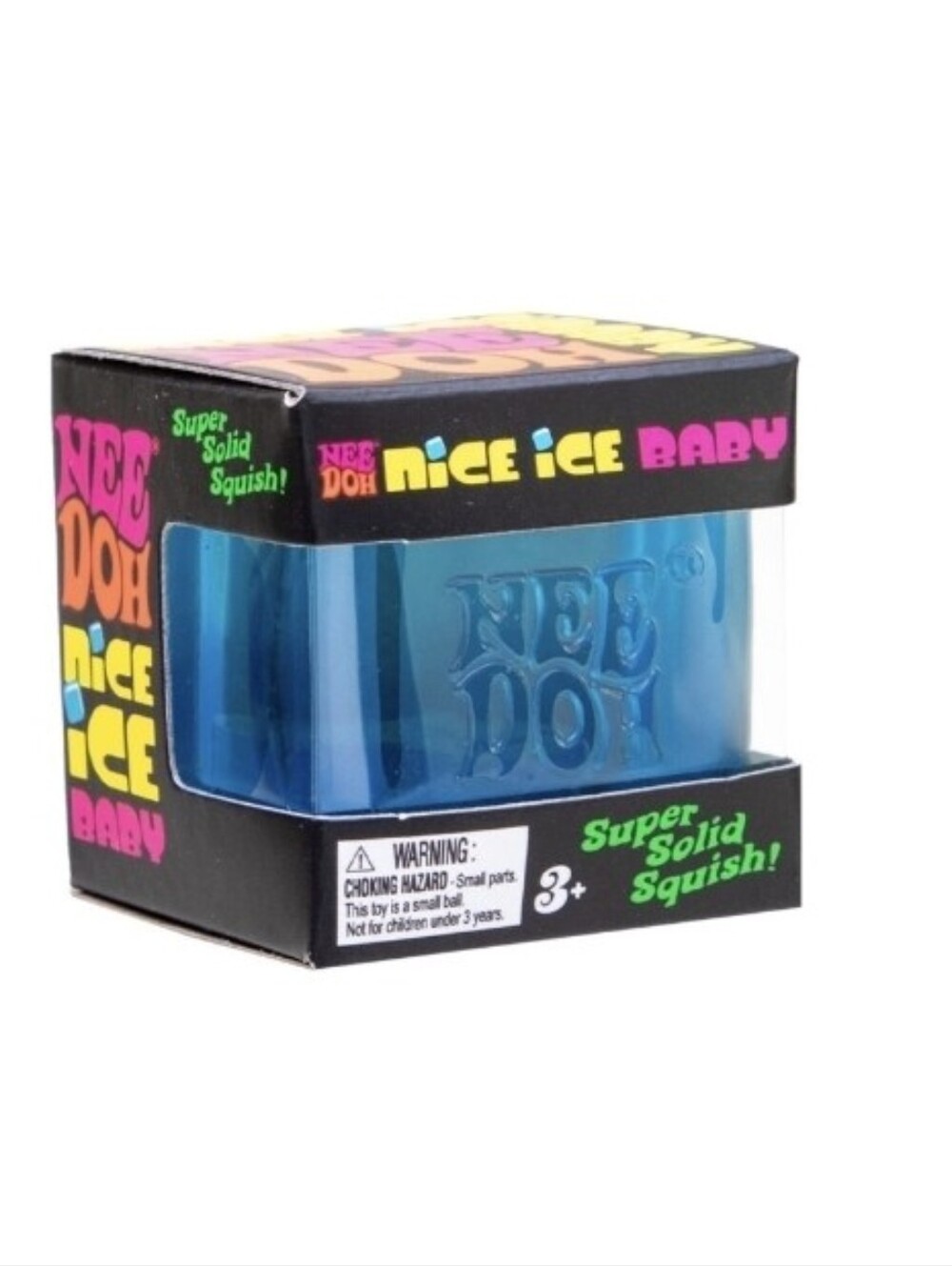 Nee Doh Nice Ice Baby Super Solid Squish Toy in Blue New & Authentic